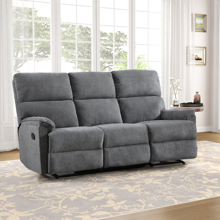 Bonzy Home 2Piece Chenille Living Room Set With Manual Reclining Sofa